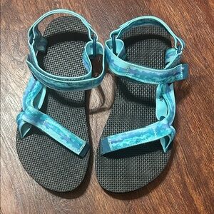 Teva Turquoise Sandals with Textured Sole